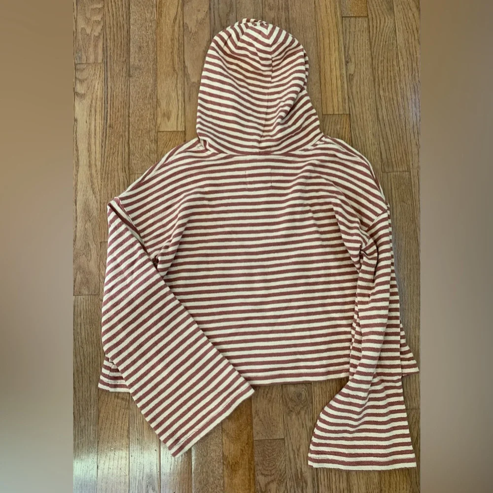 Roxy boho beach vibes hoodie pullover rust brown white size  xs / small? - Picture 4 of 8